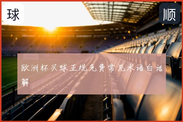欧洲杯买球正规免费常见术语白话解